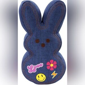 Animal Adventure Shaggy Bunny Peeps, 9” Collectible Plush,Dark Blue Denim Bunny